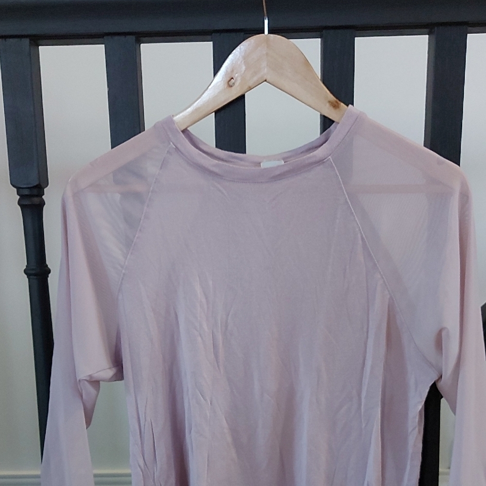 Sheer Lavender Long Sleeve Top